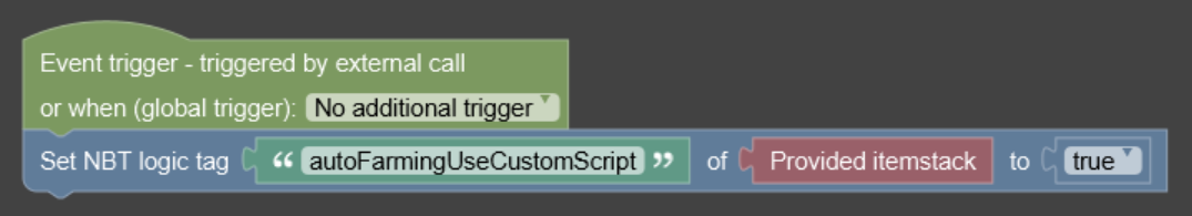 Item auto farming use custom script tag